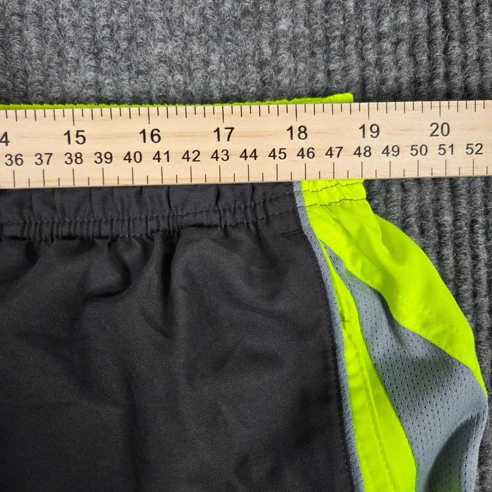 Nike Mens Swim Trunks XXL Tall Gray Neon Volt Yellow Mesh Lined‎ Board Shorts